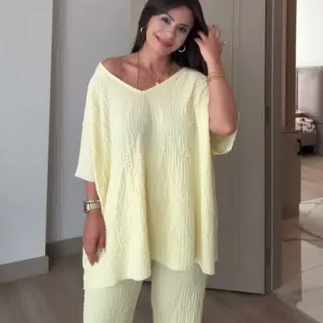 طقم نسائي صيفي فضفاض RF52