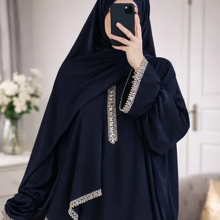 عباية بدانتيل فخم RF101