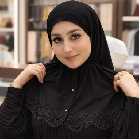 فولار أميرة بالدانتيل – Tissu Chaud 1er Choix