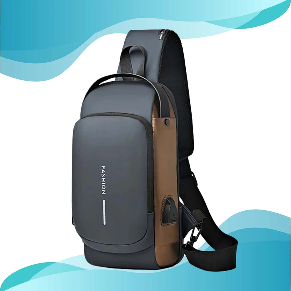 حقيبة كتف رياضية مضادة للسرقة مع شحن USB
