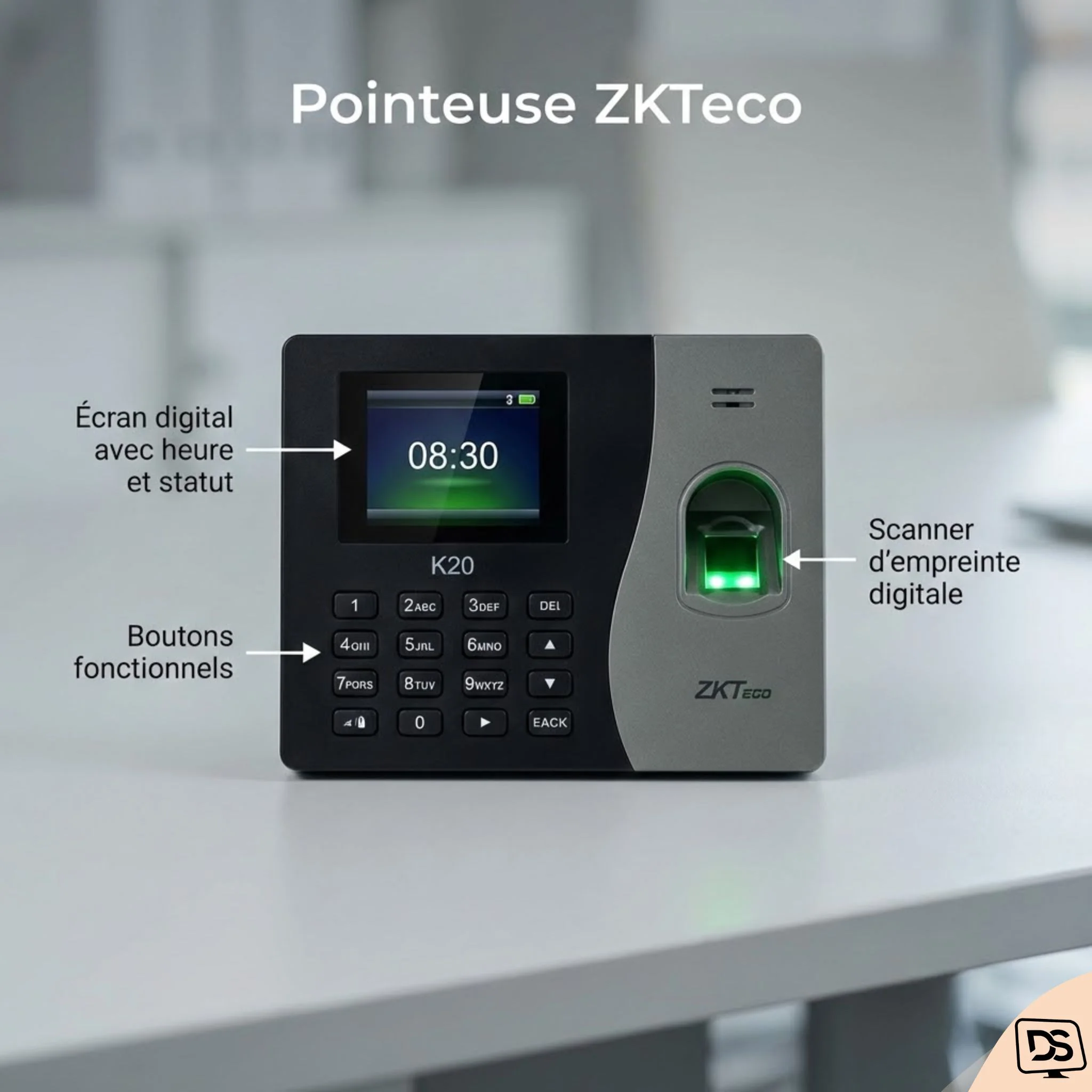 Pointeuse ZKTeco K20