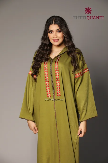 Djellaba tresse brodée