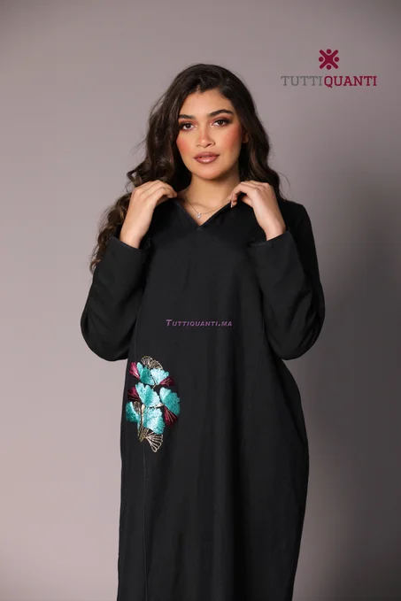 Djellaba en lin (broderie fait mains)