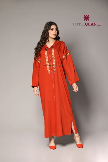 Djellaba tresse brodée