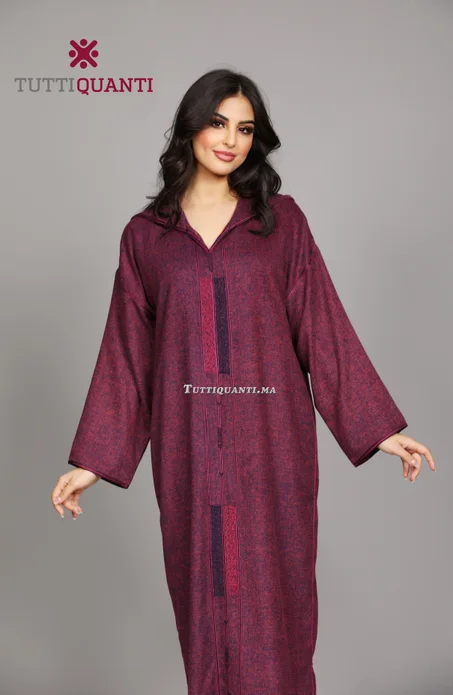 Djellaba Berchman et Broderie de Maâlem