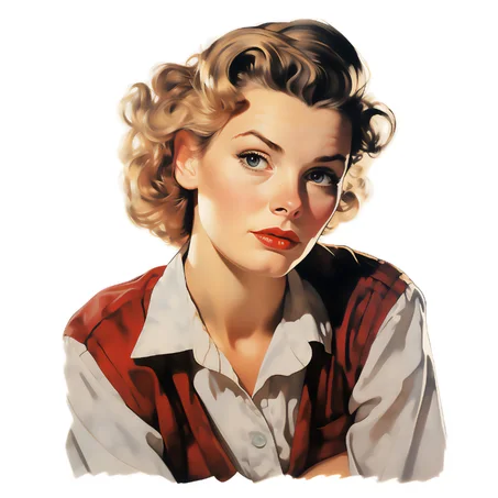 1950s Vintage Glamour: Premium Canvas Wrap