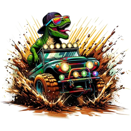 Rad T-Rex Off-Road Adventure Canvas Wrap
