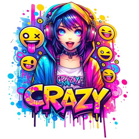 Neon Chaos- Graffiti Anime & Emoji Street Art Canvas