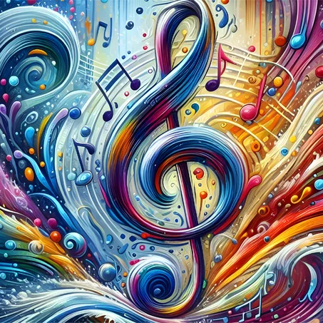 Rhythmic Soul - Colorful Musical Notes Canvas Wrap