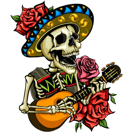 Fiesta Skull Guitar
