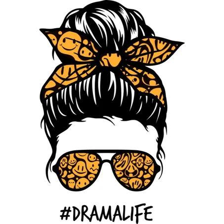 Dramalife Messy Bun - Pop Culture Canvas Wrap