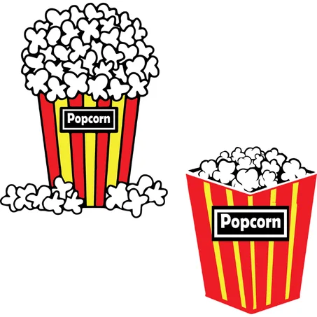Cinema Snacks Nostalgia - Red & Yellow Popcorn Canvas