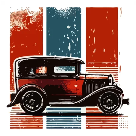 Early 20th Century Heritage - Abstract Car Wall Art