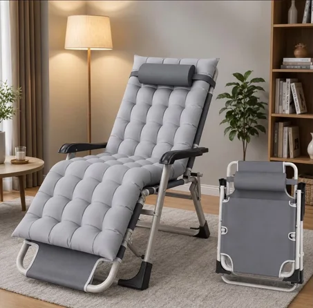Chaise longue, fauteuil inclinable zéro gravité, chaise de bureau, salle à manger pliante, chaise paresseuse à lit simple, chaise pliante d'extérieur décontractée