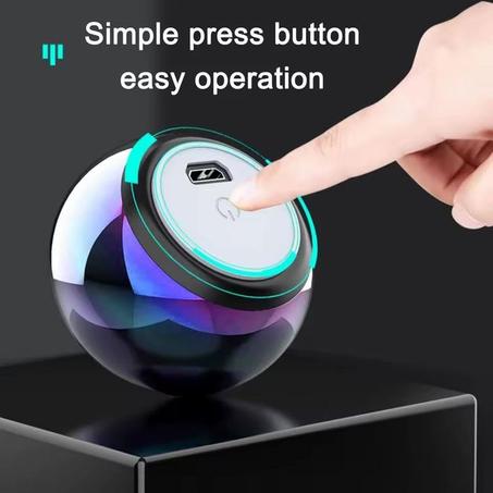 TWS Mini Haut parleur baffle boule de Canon rond en acier Bluetooth