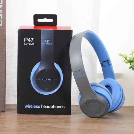 Casque Audio Bluetooth - P47 + EDR - Version 2022 - couleur bleu