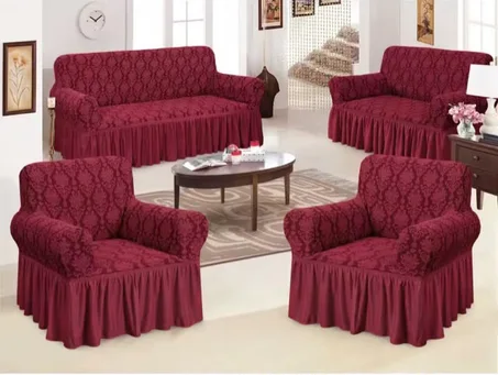 7 Places - Housse de fauteuil extensible facile à ajuster, durable et lavable - Bordeaux