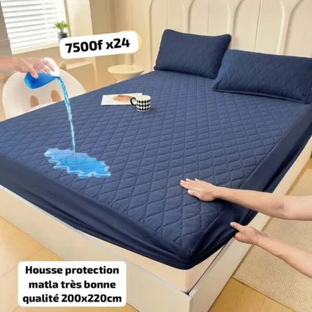 Drap-housse de protection de matelas imperméable à base d'élastique