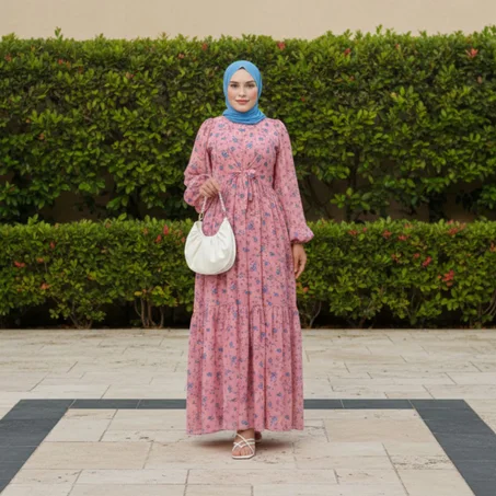 فستان الطويل بين الأناقة المحتشمة واللمسات الأنثوية الرقيقة