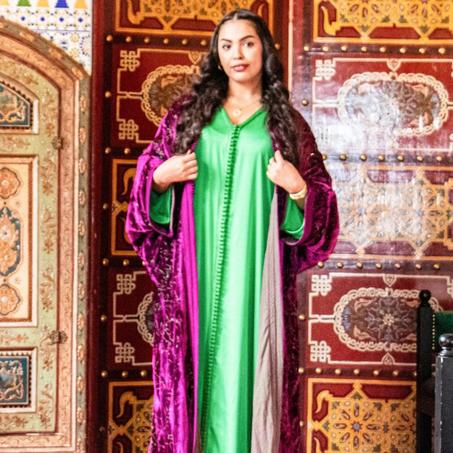 كيمونو  مع قفطان مغربي