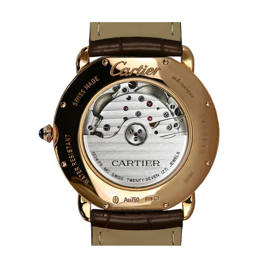 Cartier Ballon Bleu de Cartier Pink Gold Brown Leather  Replica