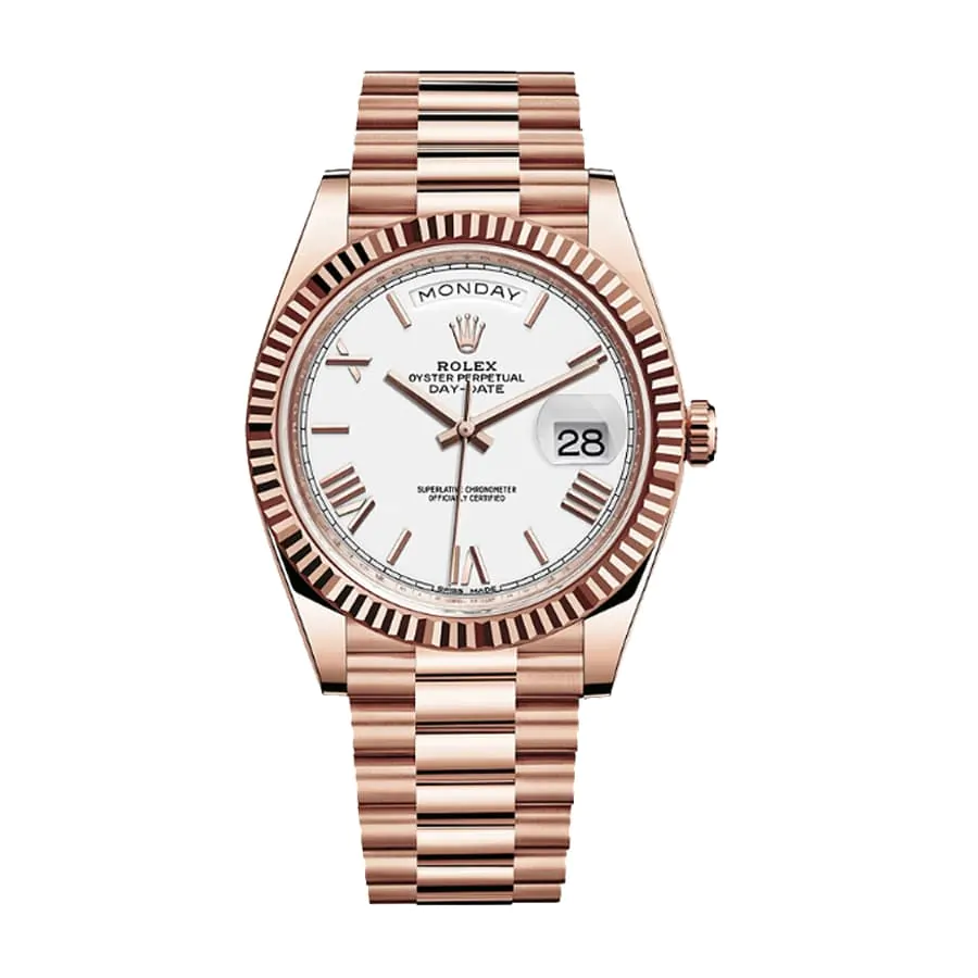 Rolex Day-Date 228235 Rose Gold White dial