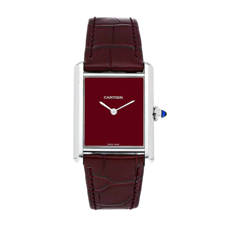 Cartier Tank Must Cartier Red Dial Leather Replica