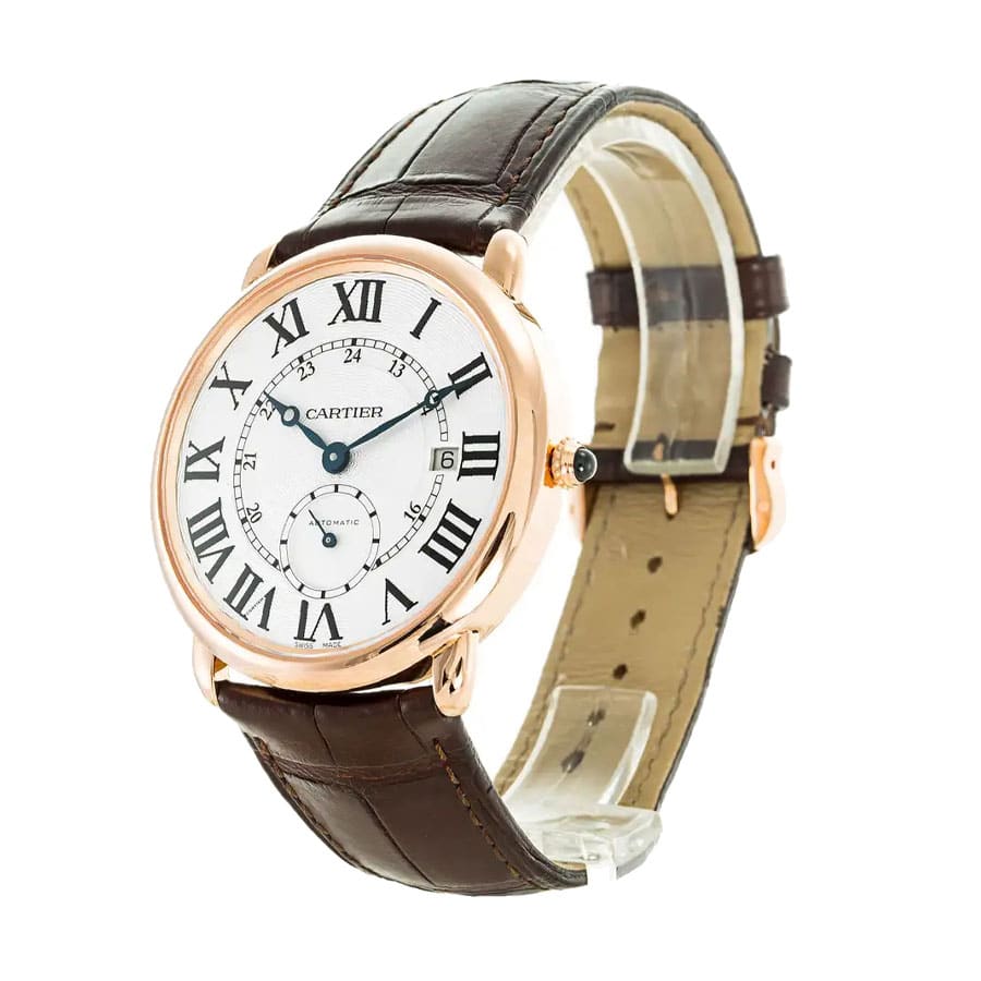 Cartier Ballon Bleu de Cartier Pink Gold Brown Leather  Replica