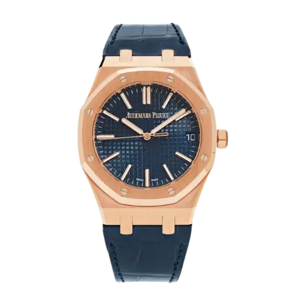 Audemars Piguet Royal Oak Rose Gold Bleu Dial