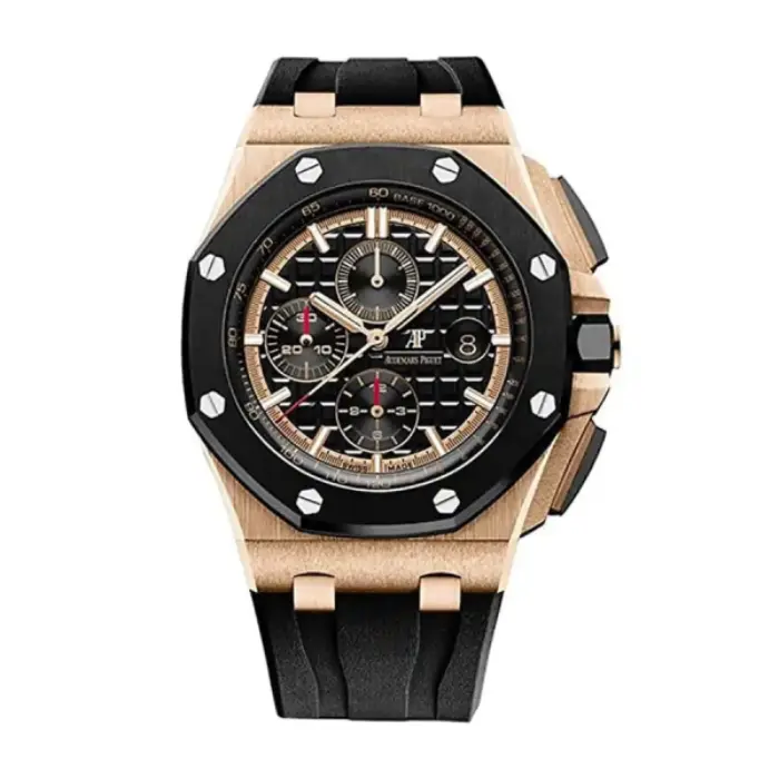 AP Royal Oak Rose Gold Novelty - Black