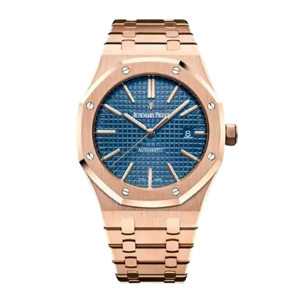 Audemars Piguet Royal Oak Rose Gold Bleu Dial