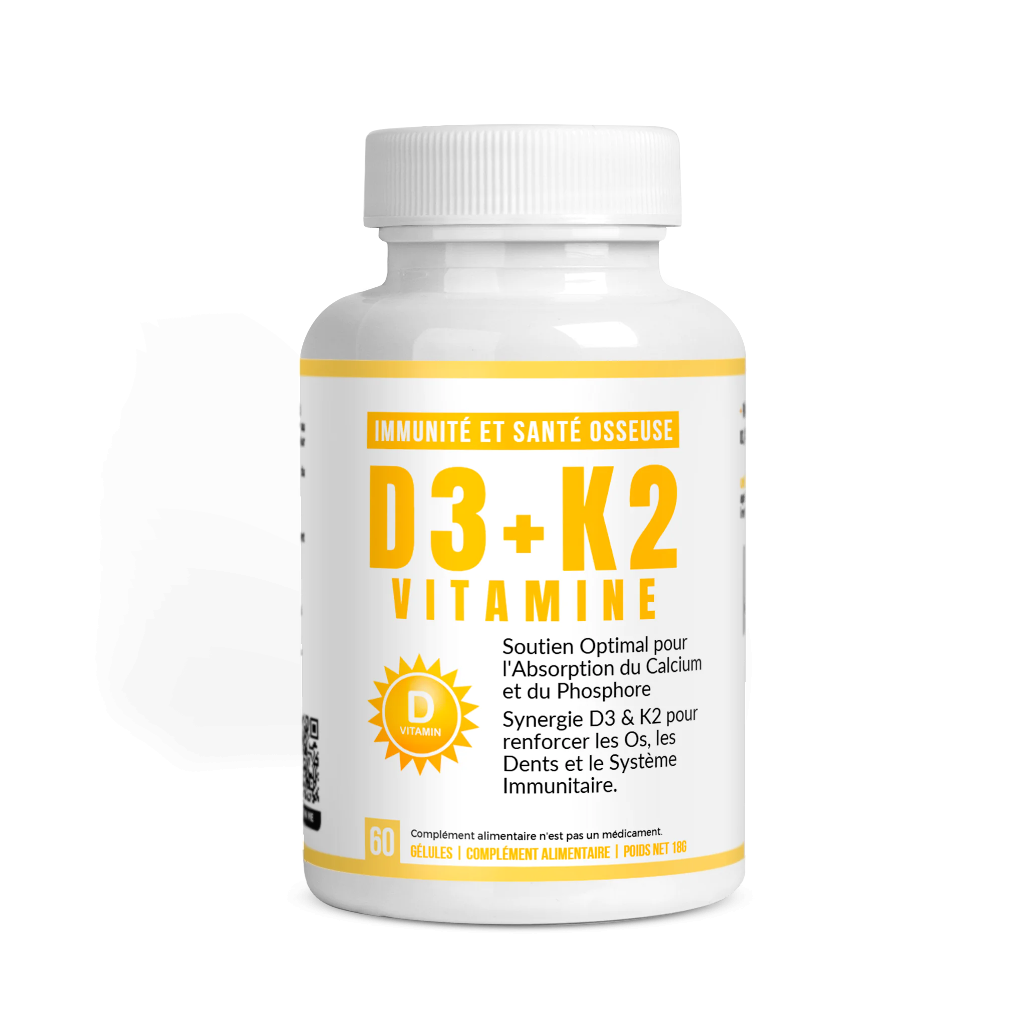 فيتامين D3 + K2 دعم المناعة وصحة العظام