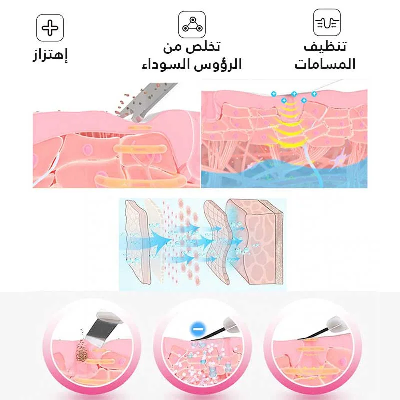 جهاز تنظيف عميق للبشرة ومزيل الرؤوس السوداء ومقشر البشرة