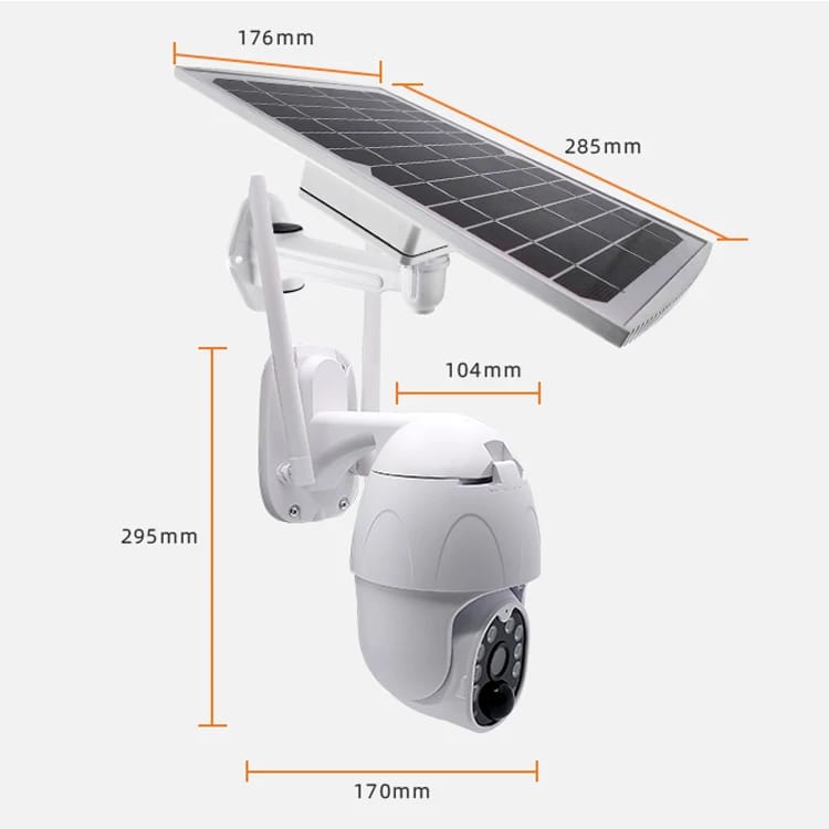 كاميرا مراقبة بالطاقة الشمسية يمكن تثبيتها في أي مكان ومشاهدة بث مباشر للموقع من جوالك من اي مكان في العالم .تعمل على بث مباشر عبر شريحة 4G نظام Gsm