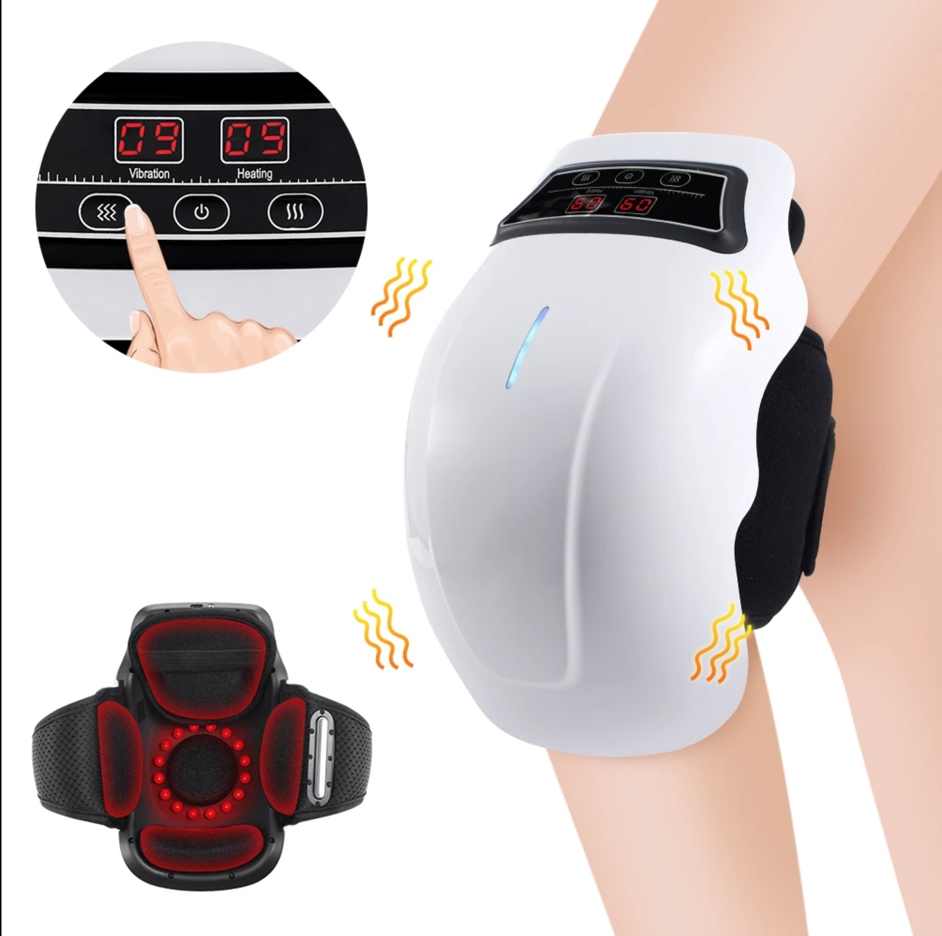 مدلك الركبة الكهربائي الذكي Smart Electric Heating Knee Pad Massager