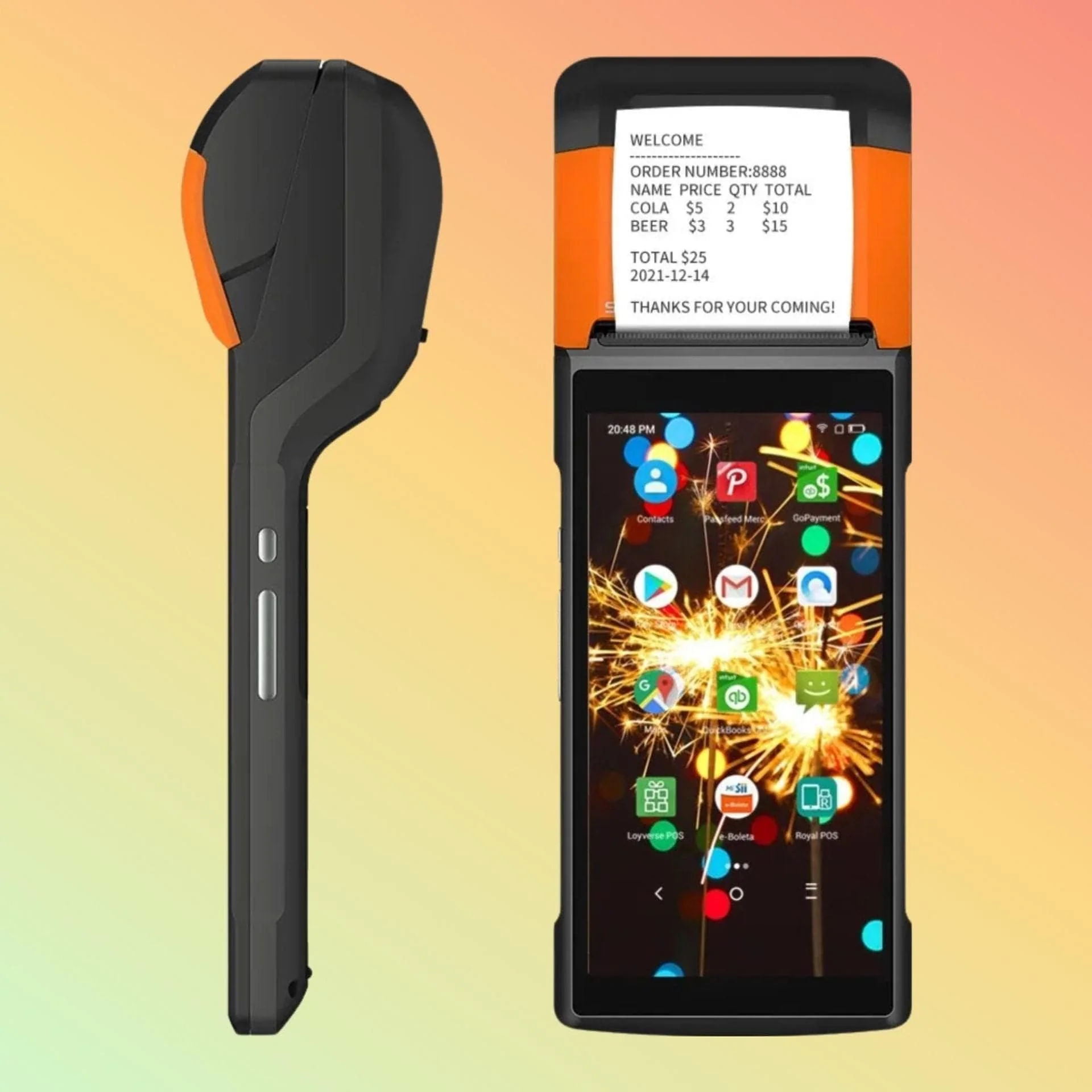 POS mobile, Terminal de paiement mobile, Terminal Sunmi V2, Sunmi V2, Terminal POS portable