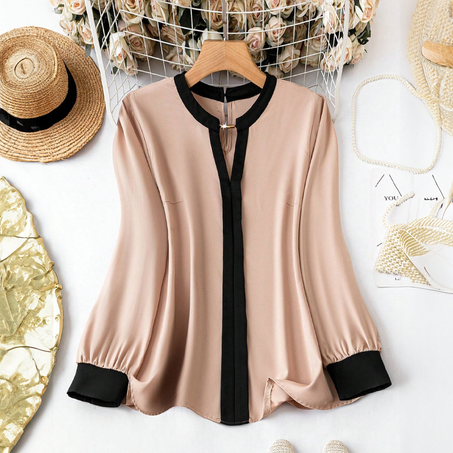 Chemisier Emma - Élégance Bicolore en Soie