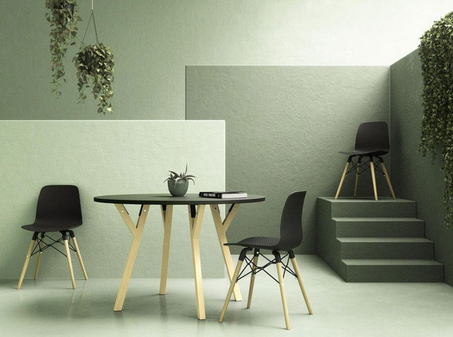 Table de collectivité ronde