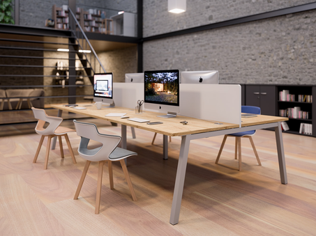 Bureau bench 4 personnes