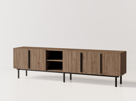 Armoire basse portes battantes HARLO avec niche