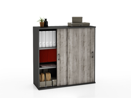 Armoire mi-haute portes coulissantes