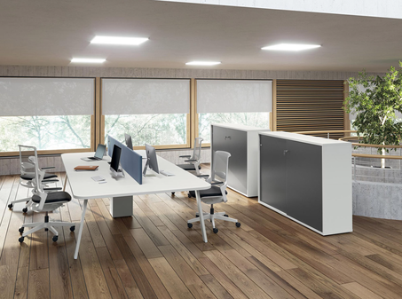 Bureau bench 4 personnes