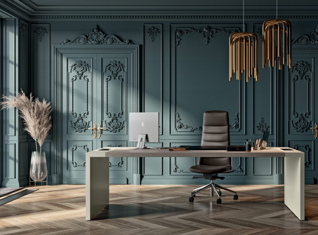 Bureau de direction pieds laqués