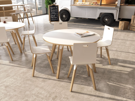 Table de collectivité ronde