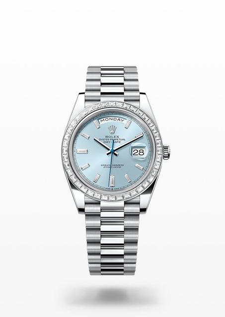 Relógio Rolex Day-Date 40: platina