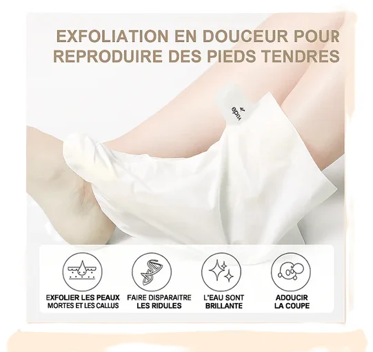 ⭐​⭐​⭐​⭐​⭐​  +2750 clientes satisfaites FOOT PEEL MASK™ - Retrouvez maintenant vos jolis pieds de bébé !