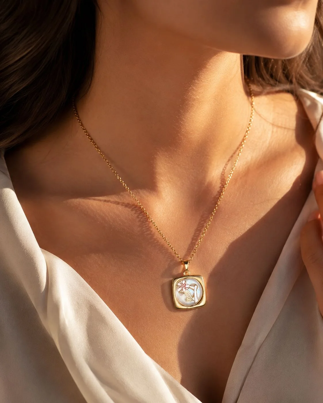 Collier Pendentif Nacré
