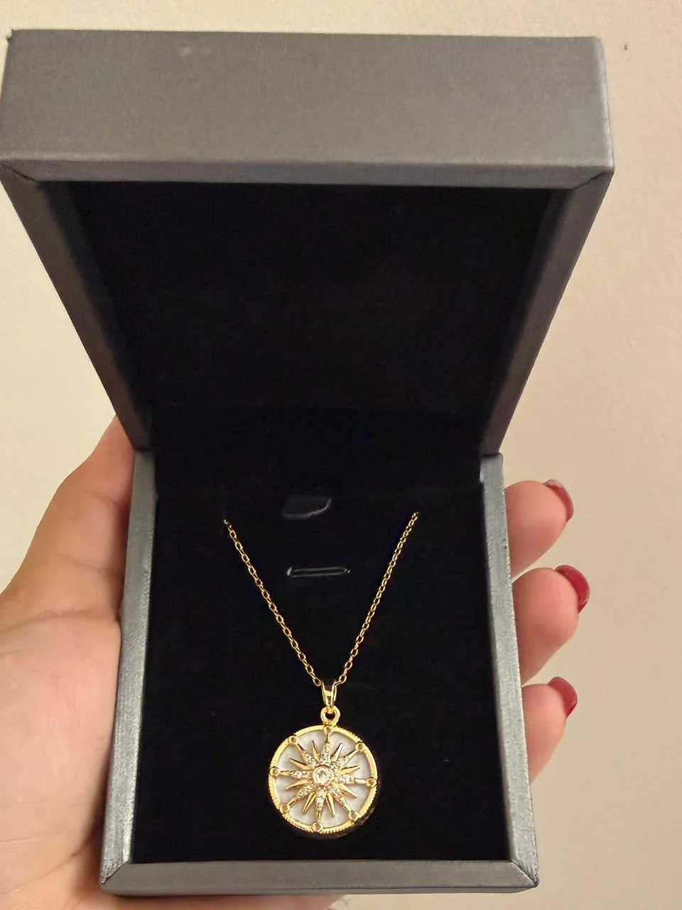 Collier Soleil Nacre Doré