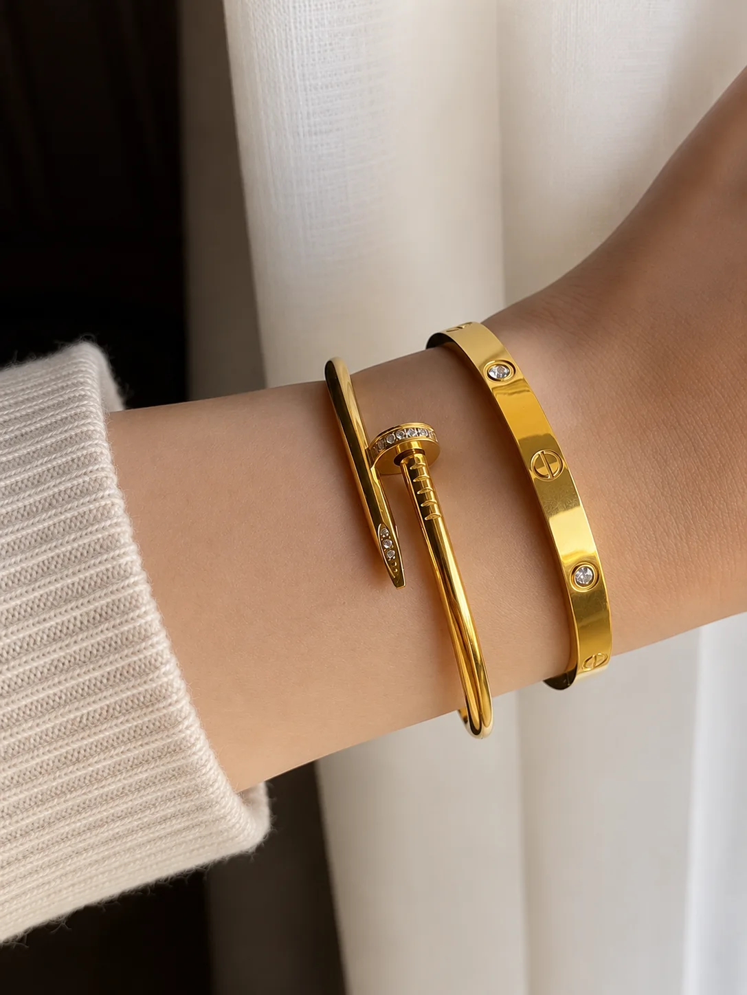 Pack Duo indispensable– Bracelet Clou & Bracelet Love