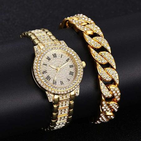 Montre-Bracelet diamant avec strass pour femmes